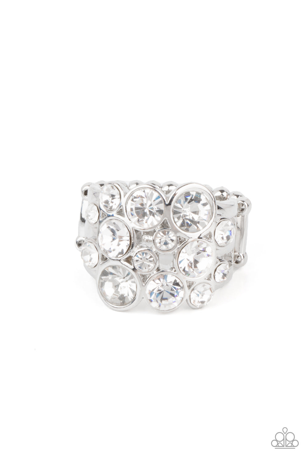Paparazzi Accessories Bubbling Bravado - White Ring