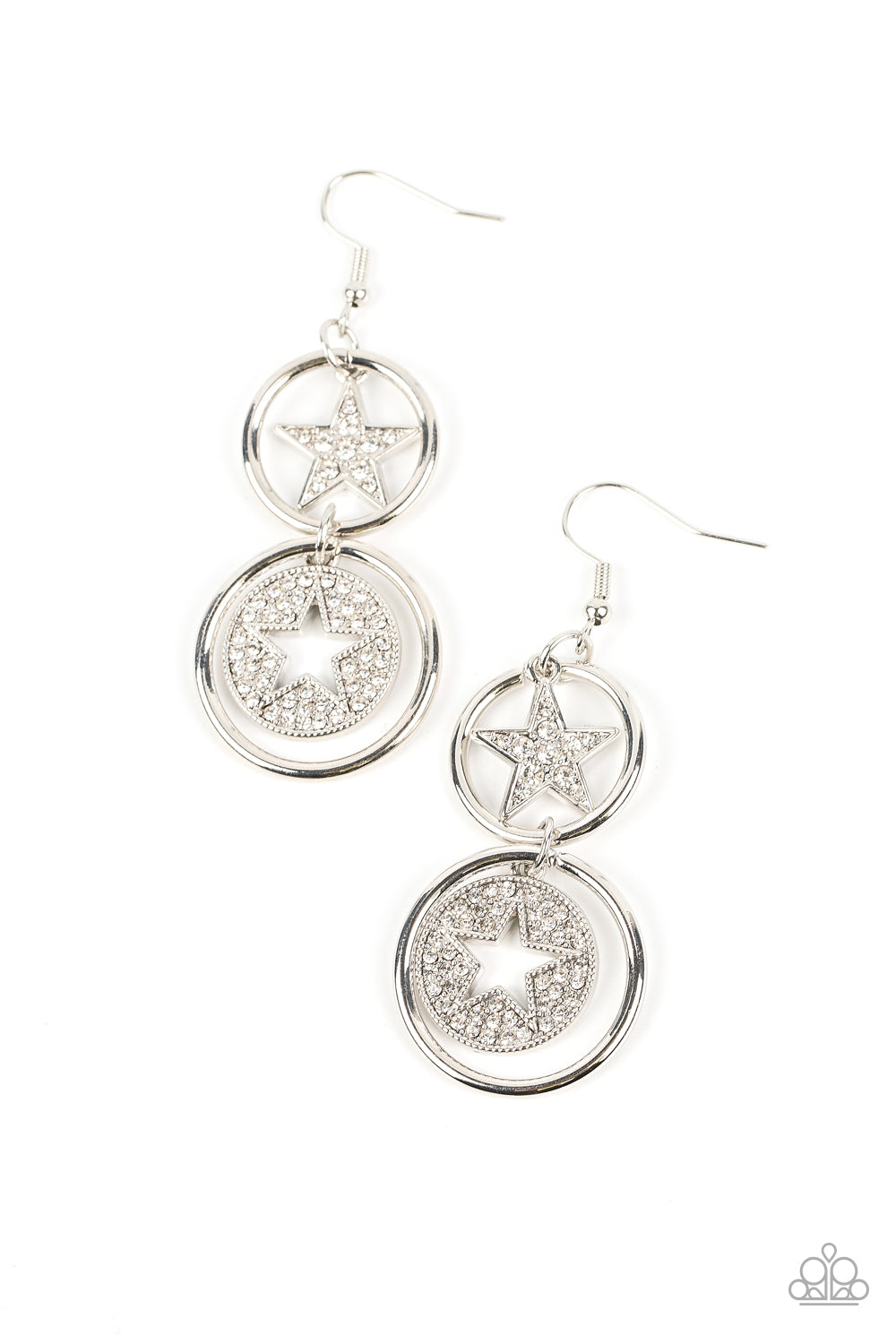 Paparazzi Accrssories Liberty and SPARKLE for All - White Earrings