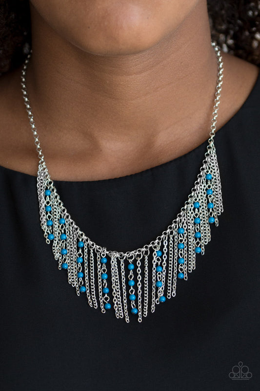 Paparazzi Accessories Harlem Hideaway - Blue Necklace