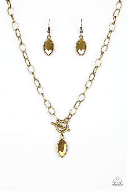 Paparazzi Accessories Club Sparkle - Brass Necklace