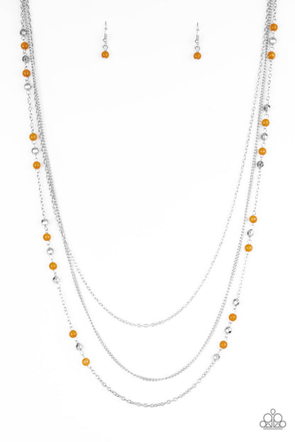 Paparazzi Accessories Colorful Cadence - Orange - Necklace