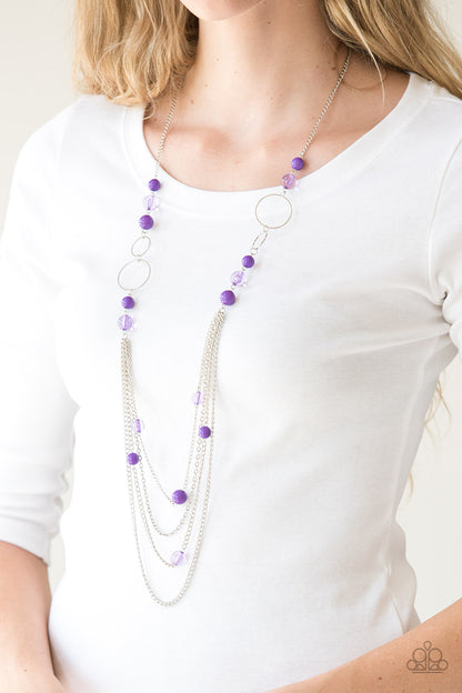 Paparazzi Accessories Bubbly Bright - Purple- Necklace