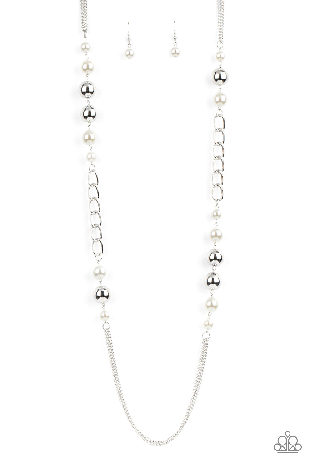 Paparazzi Accessories Uptown Talker - White - Necklace