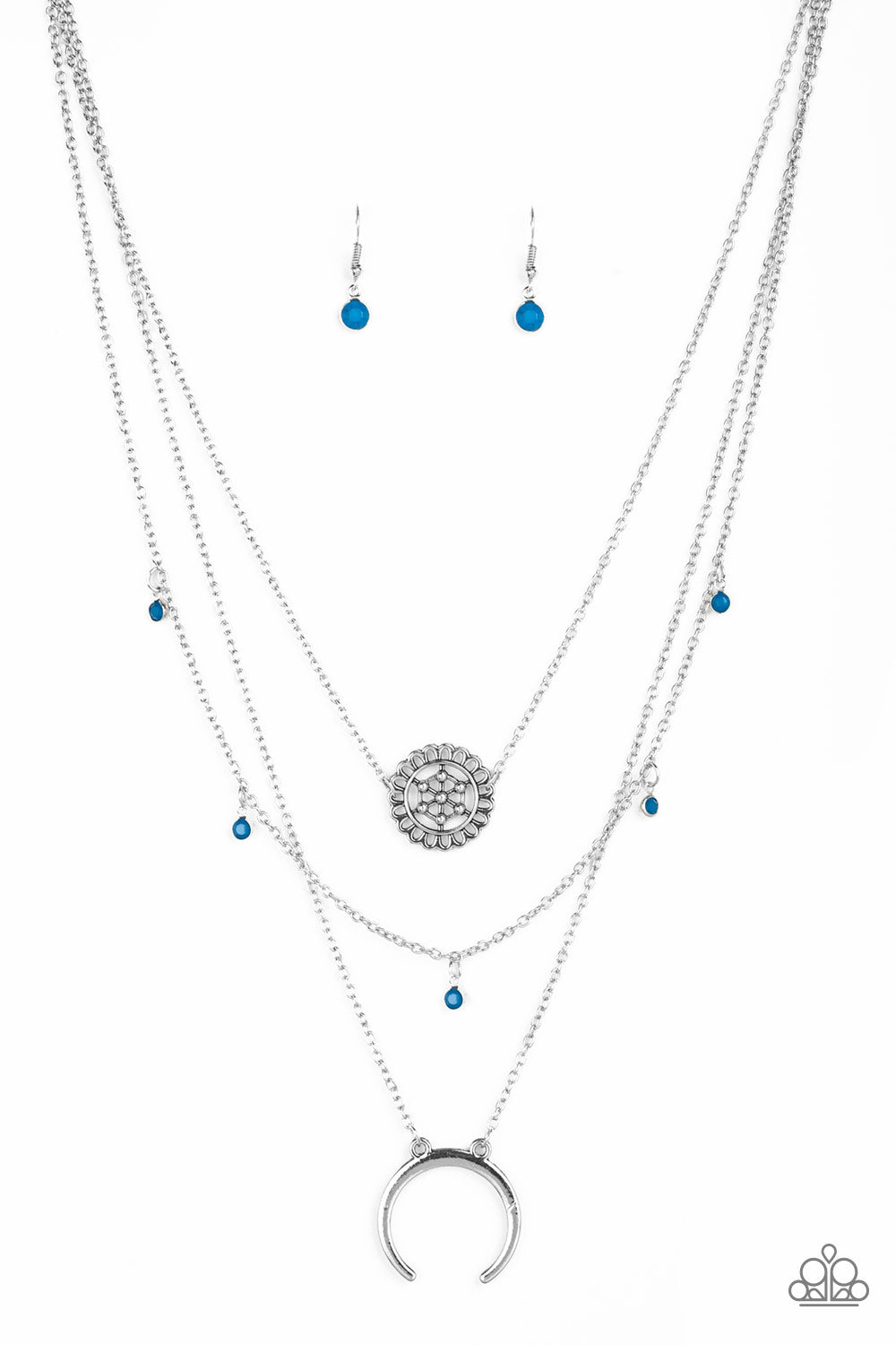 Paparazzi Accessories Lunar Lotus - Blue - Necklace