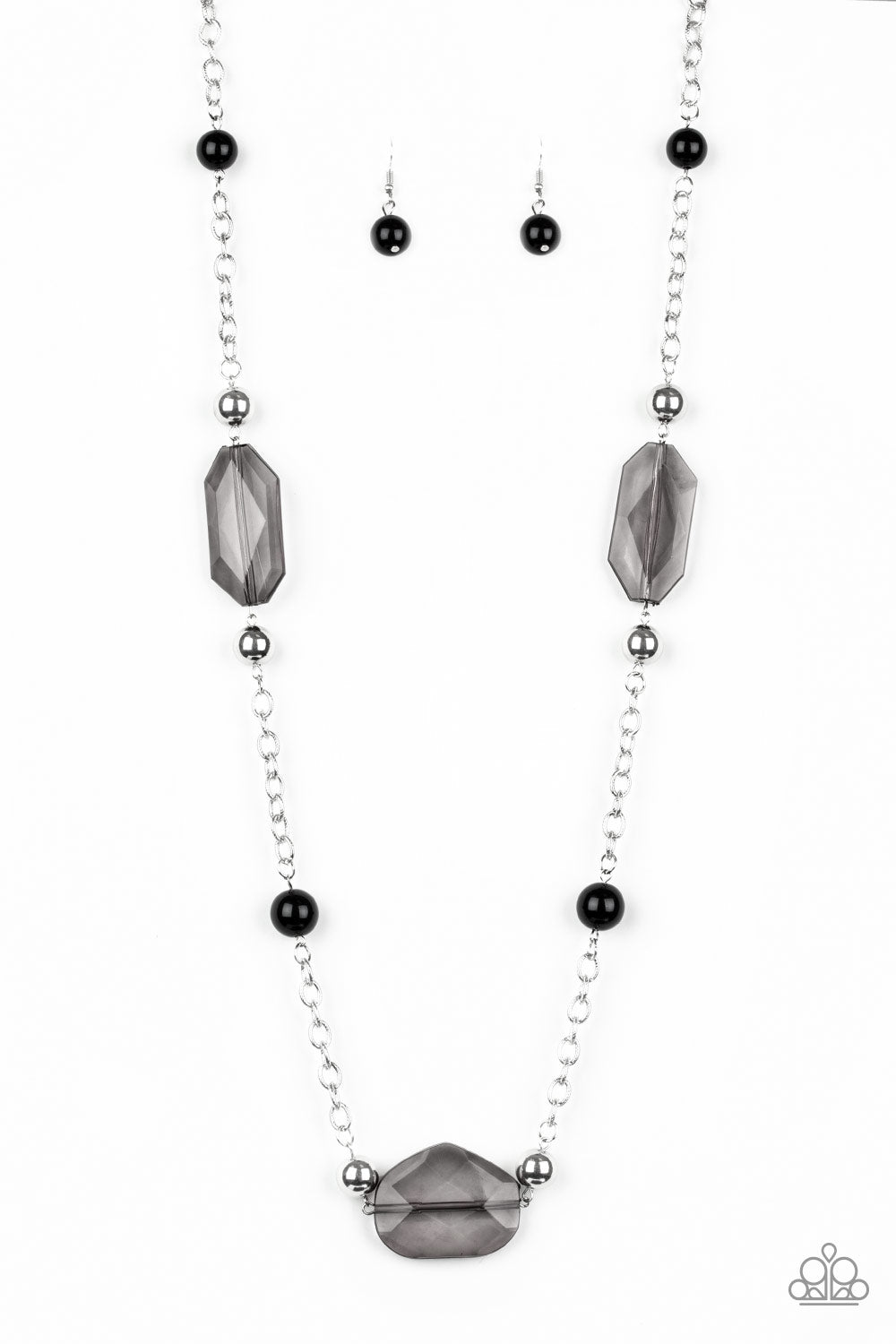 Paparazzi Accessories Crystal Charm - Black - Necklace