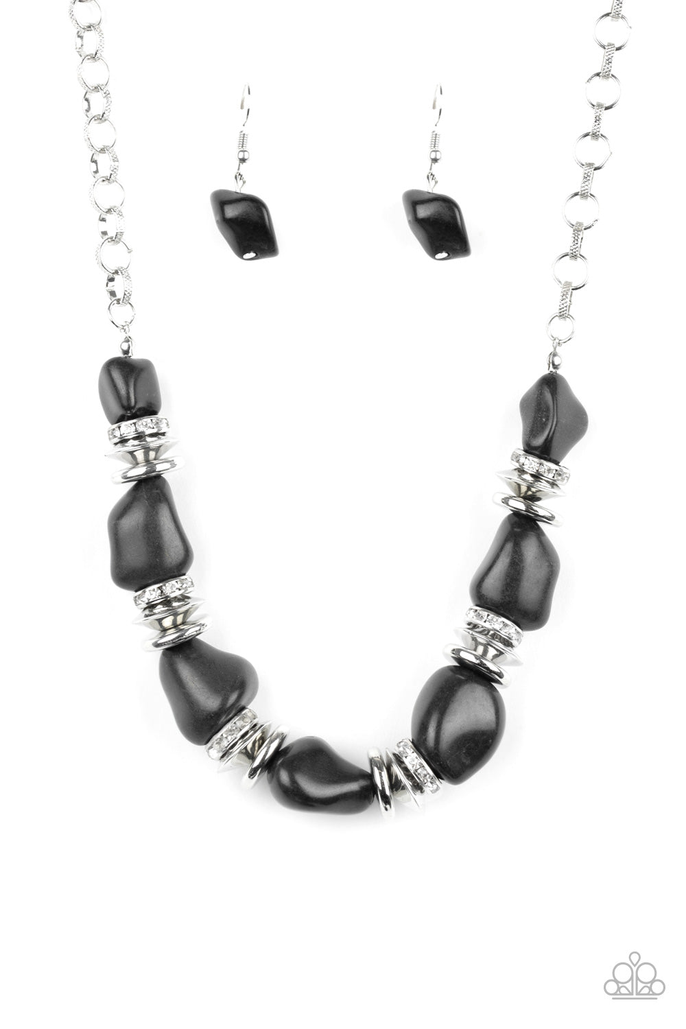 Paparazzi Accessories Stunningly Stone Age - Black Necklace