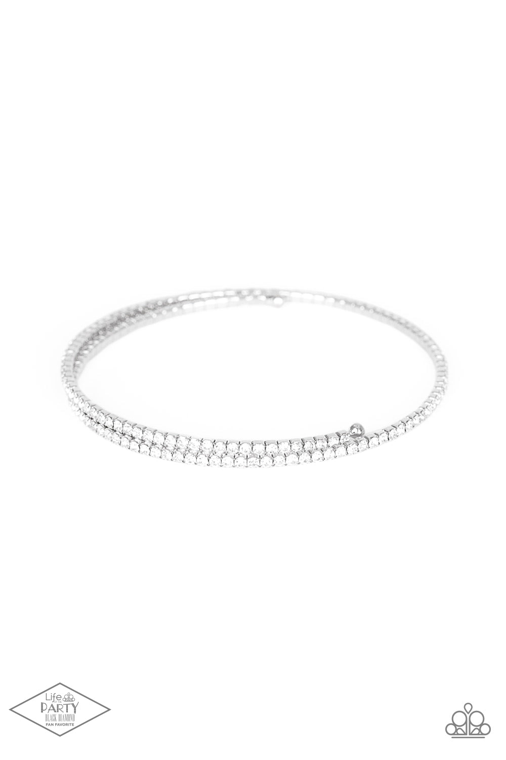 Paparazzi Accessories Sleek Sparkle - White Bracelet