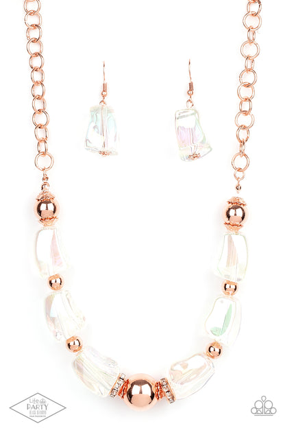 Paparazzi Accessories Iridescently Ice Queen - Copper Necklace