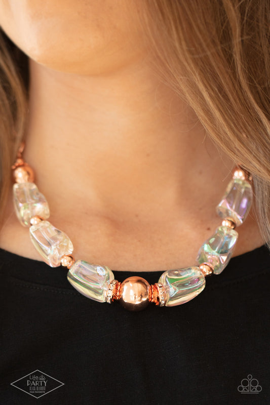 Paparazzi Accessories Iridescently Ice Queen - Copper Necklace