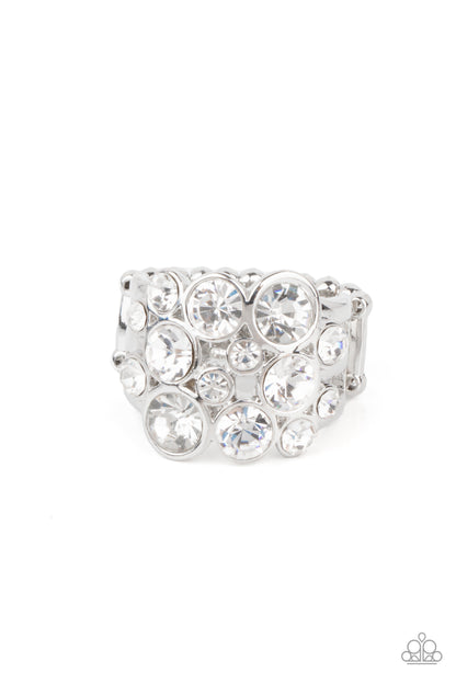 Paparazzi Accessories Bubbling Bravado - White Ring