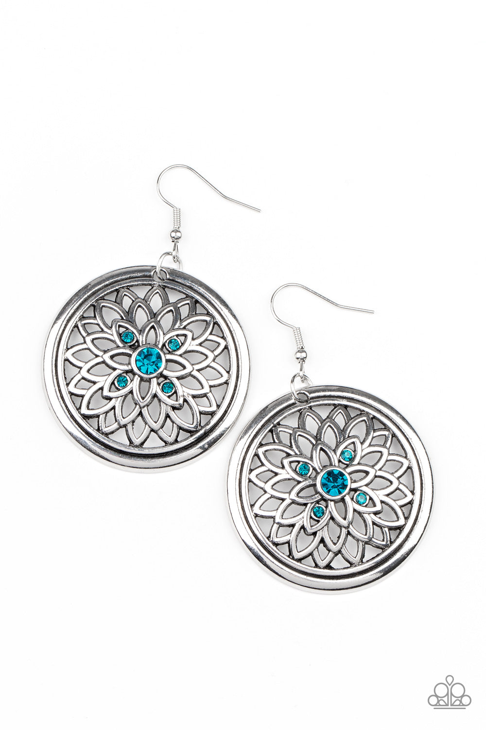 Paparazzi Accessories Mega Medallions - Blue - Earrings