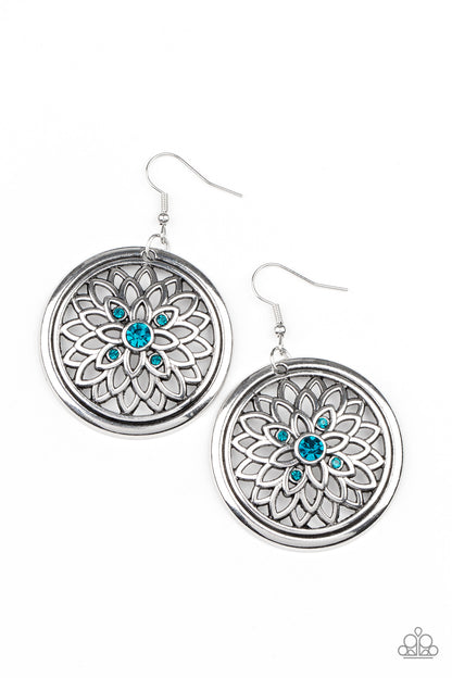 Paparazzi Accessories Mega Medallions - Blue - Earrings