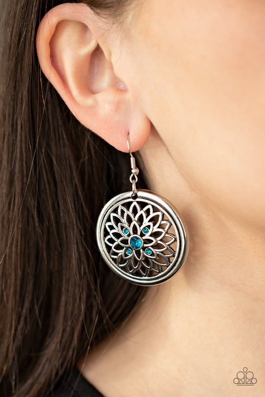 Paparazzi Accessories Mega Medallions - Blue - Earrings