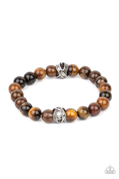 Paparazzi Accessories  ZEN Commandments - Brown Bracelet