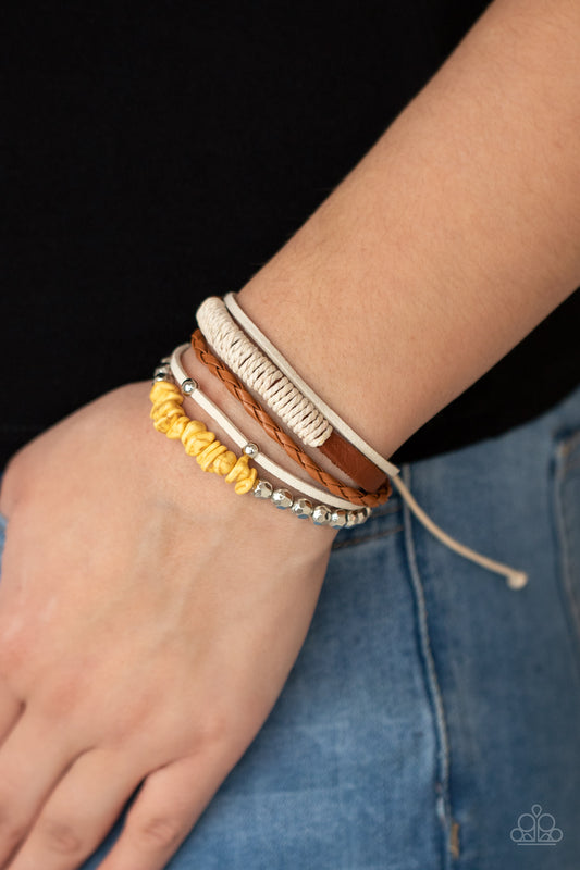 Paparazzi Accessories Keep At ROAM Temperature - Yellow - Bracelet