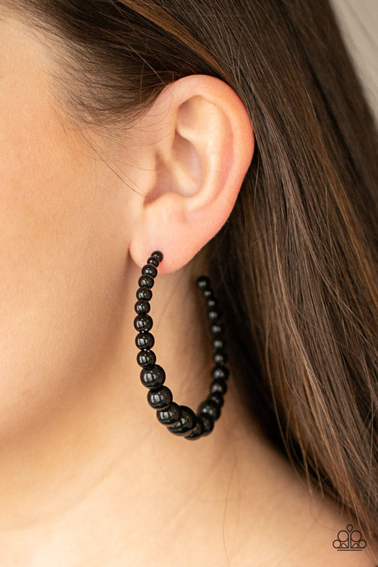 Paparazzi Accessories Glamour Graduate - Black Earrings