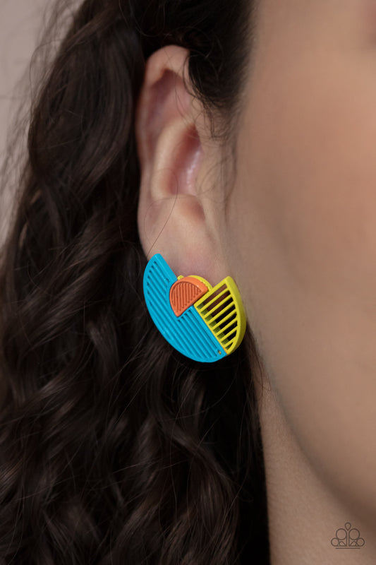 Paparazzi Accessories Its Just an Expression - Blue Post Earrings