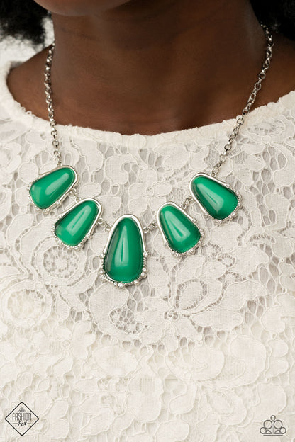 Paparazzi Accessories Newport Princess - Green - Necklace