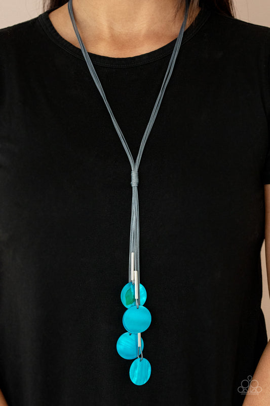 Paparazzi Accessories Tidal Tassels - Blue Necklace