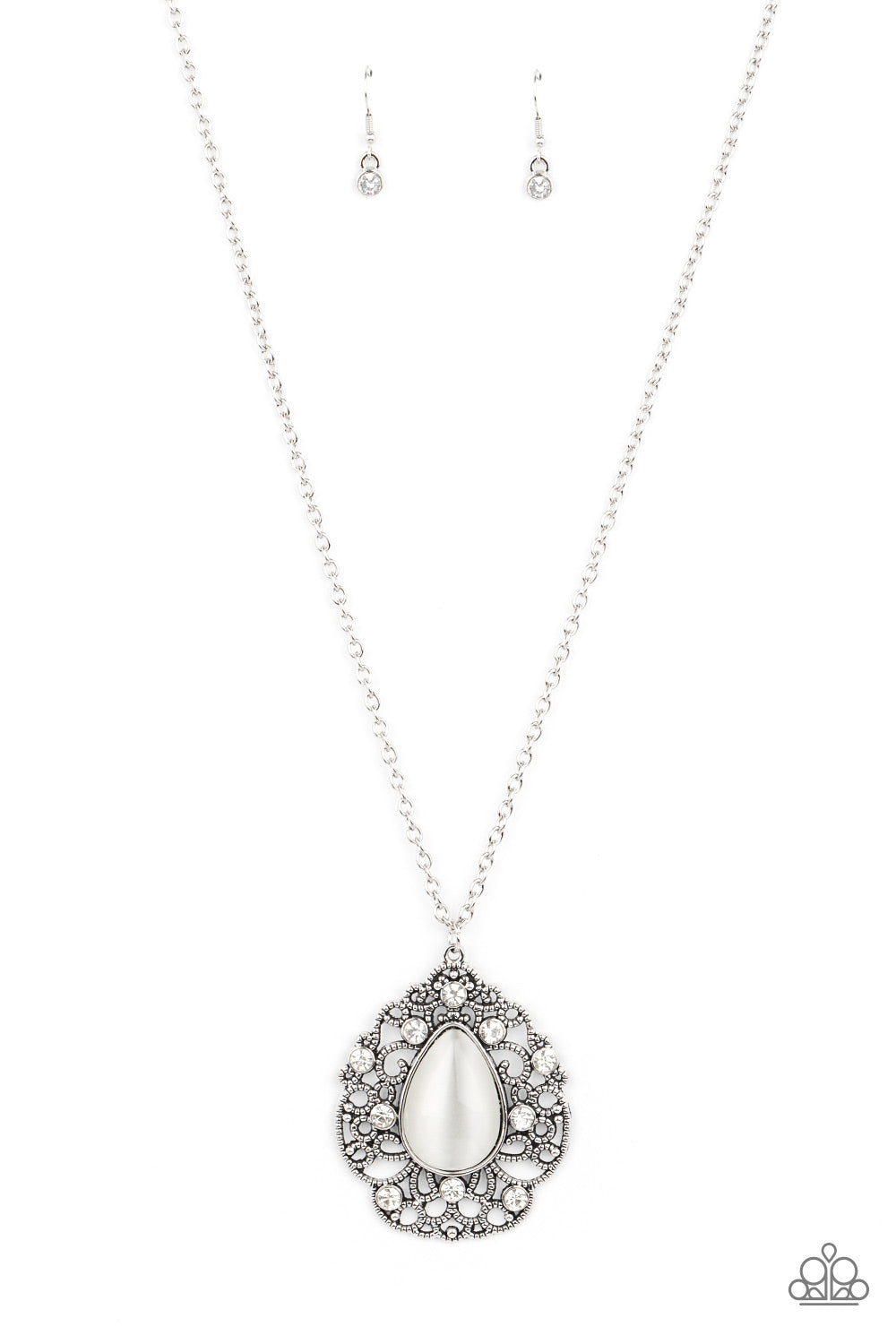 Paparazzi Accessories Bewitched Beam - White Necklace