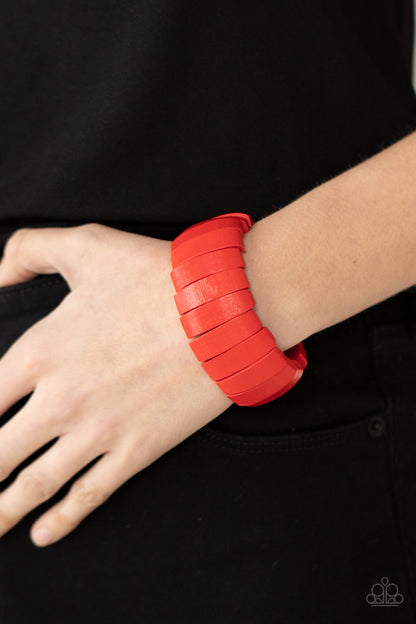 Paparazzi Accessories Raise The BARBADOS - Red - Bracelet