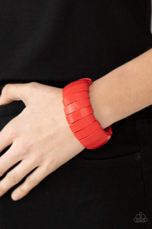 Paparazzi Accessories Raise The BARBADOS - Red - Bracelet