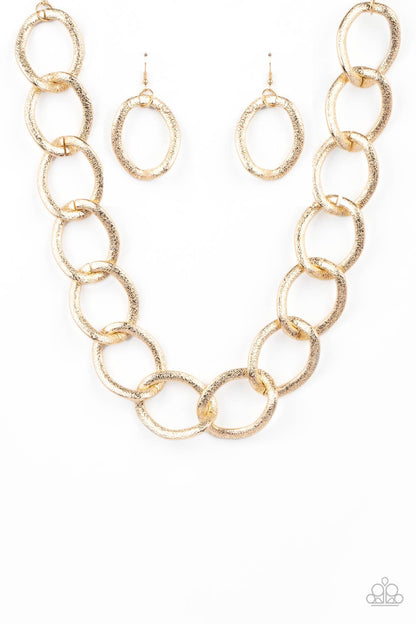 Paparazzi Accessories Industrial Intimidation - Gold - Necklace