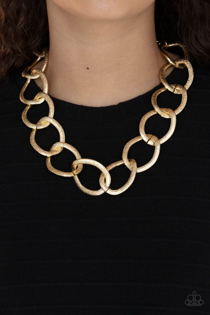 Paparazzi Accessories Industrial Intimidation - Gold - Necklace