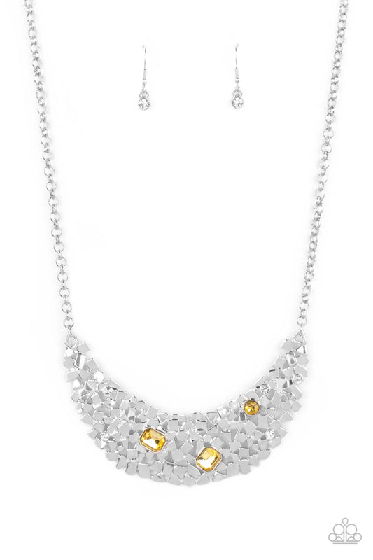 Paparazzi Accessories Fabulously Fragmented - Yellow Necklace