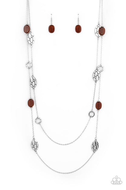 Paparazzi Accessories Cobble Creeks - Brown Necklace