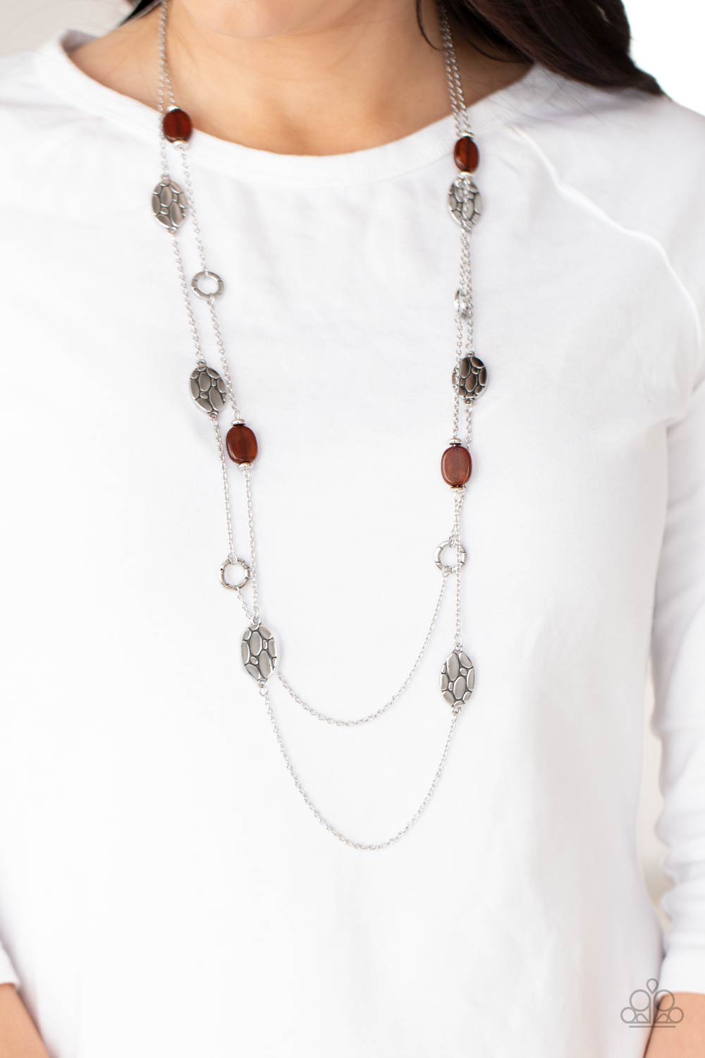 Paparazzi Accessories Cobble Creeks - Brown Necklace