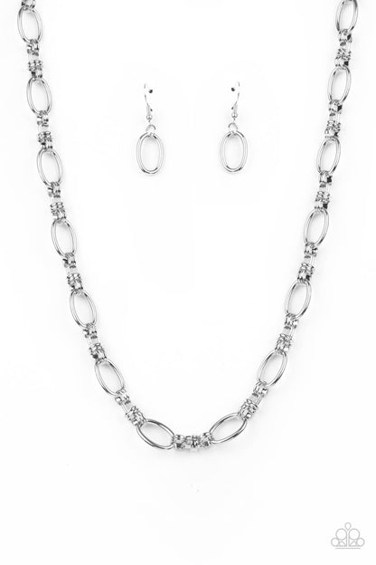 Paparazzi Accessories Defined Drama - Silver Necklace