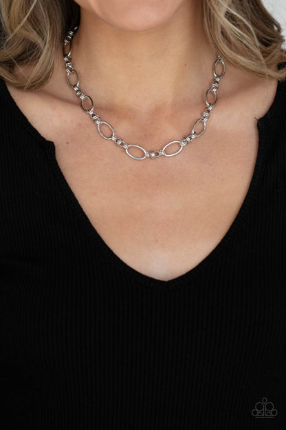 Paparazzi Accessories Defined Drama - Silver Necklace