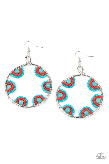 Paparazzi Accessories Off The Rim - Blue Earrings