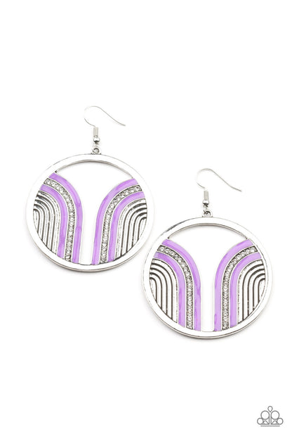 Paparazzi Accessories Delightfully Deco - Purple - Earring