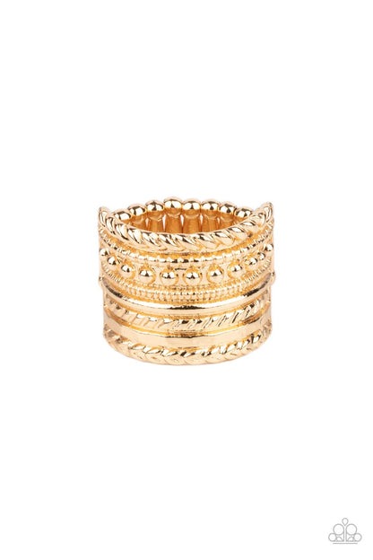 Paparazzi Accessories Stacked Odds - Gold Ring