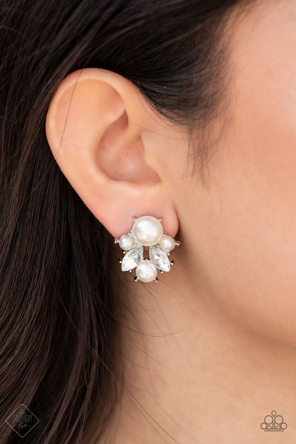 Paparazzi Accessories Royal Reverie White Post Earrings