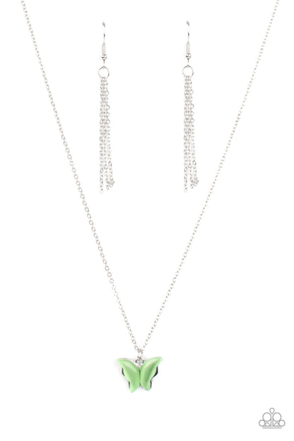 Paparazzi Accessories Butterfly Prairies - Green Necklace