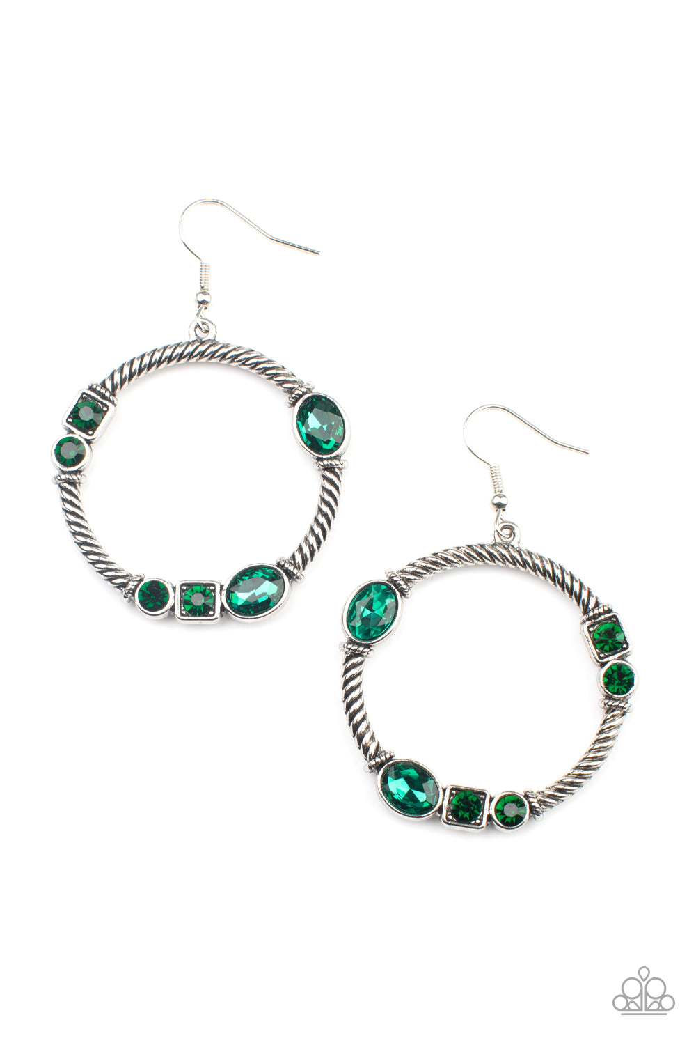 Paparazzi Accessories Glamorous Garland - Green Earrings