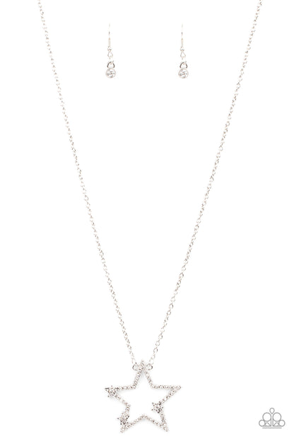 Paparazzi Accessories I Pledge Allegiance to the Sparkle - White Necklace