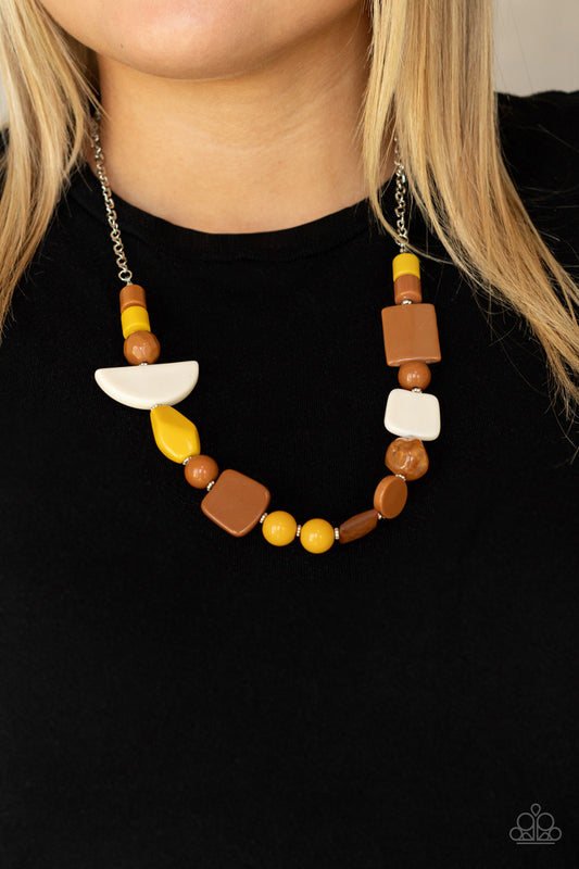 Paparazzi Accessories Tranquil Trendsetter - Yellow Necklace