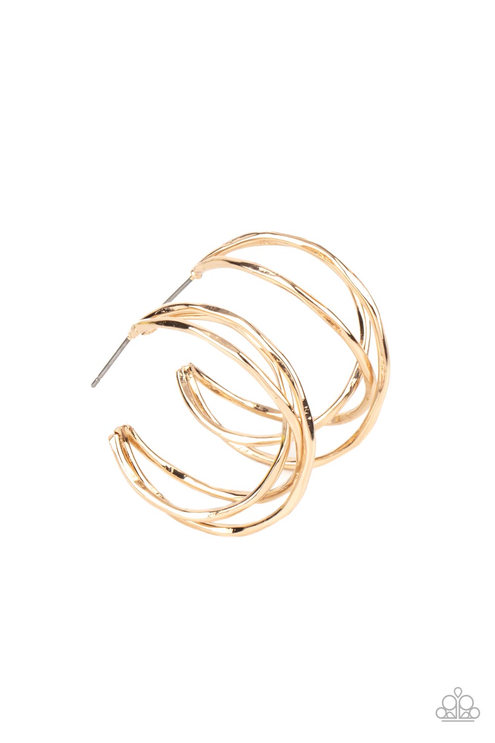 Paparazzi Accessories City Contour - Gold Earrings