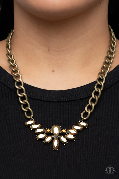 Paparazzi Accessories Come at Me - Brass Necklace