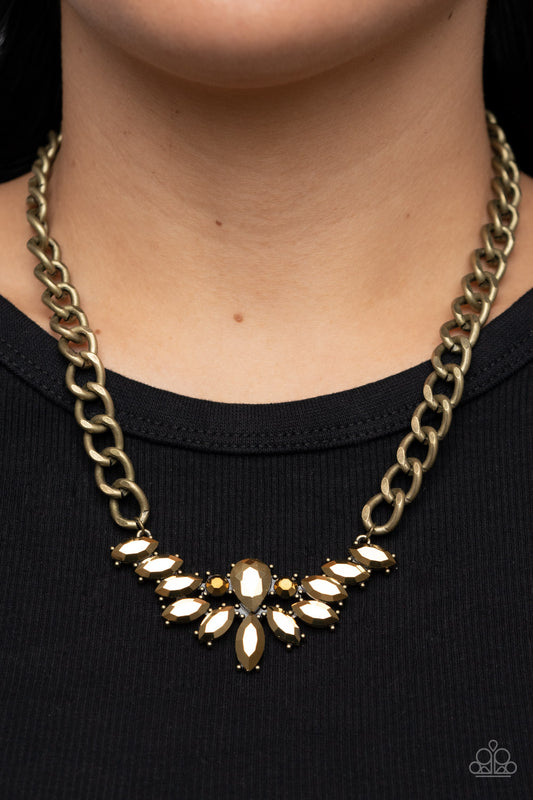 Paparazzi Accessories Come at Me - Brass Necklace