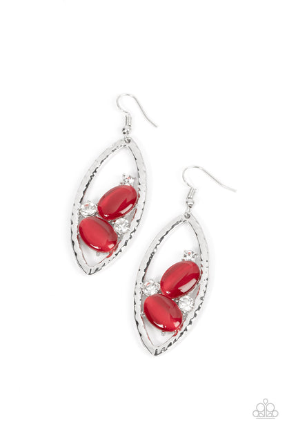 Famously Fashionable - Red Earrings