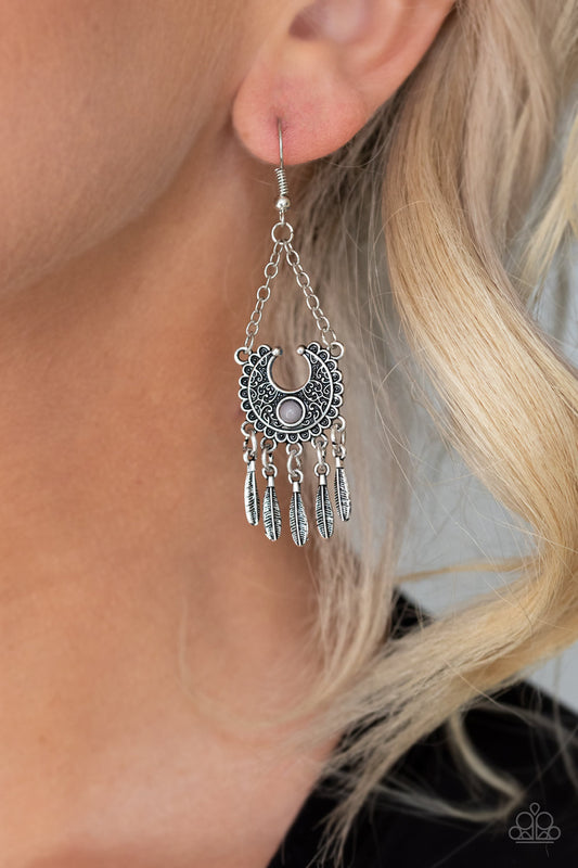 Paparazzi Accessories Fabulously-Feathered-Silver