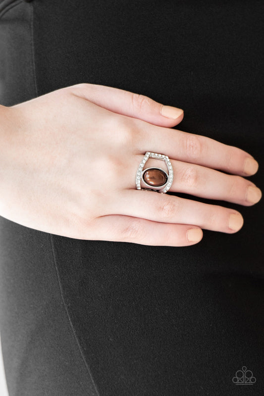 Paparazzi Accessories Radiating-Riches-Brown - Ring