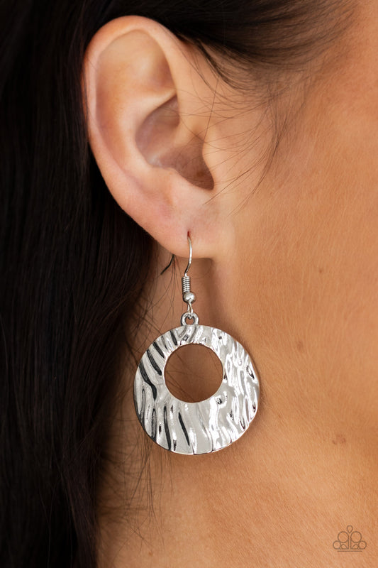 Paparazzi Accessories Warped-Perceptions-Silver