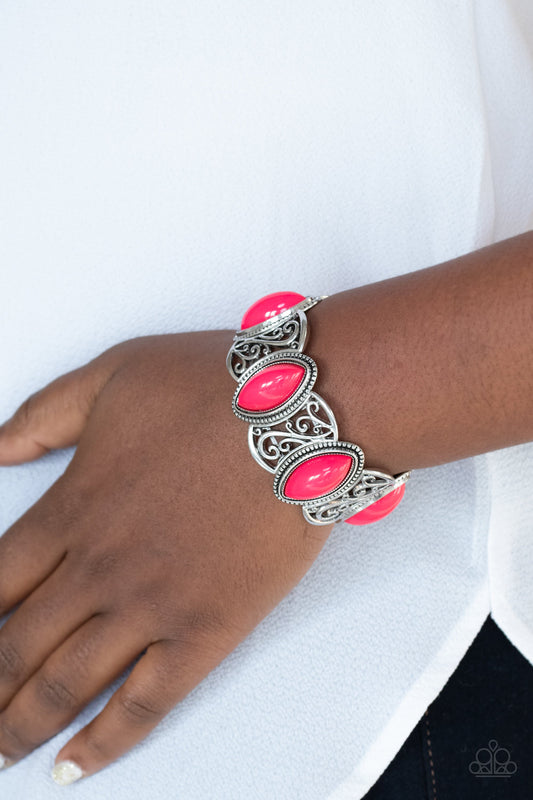 Paparazzi Accessories POP-Skip-and-A-Jump-Pink Bracelet